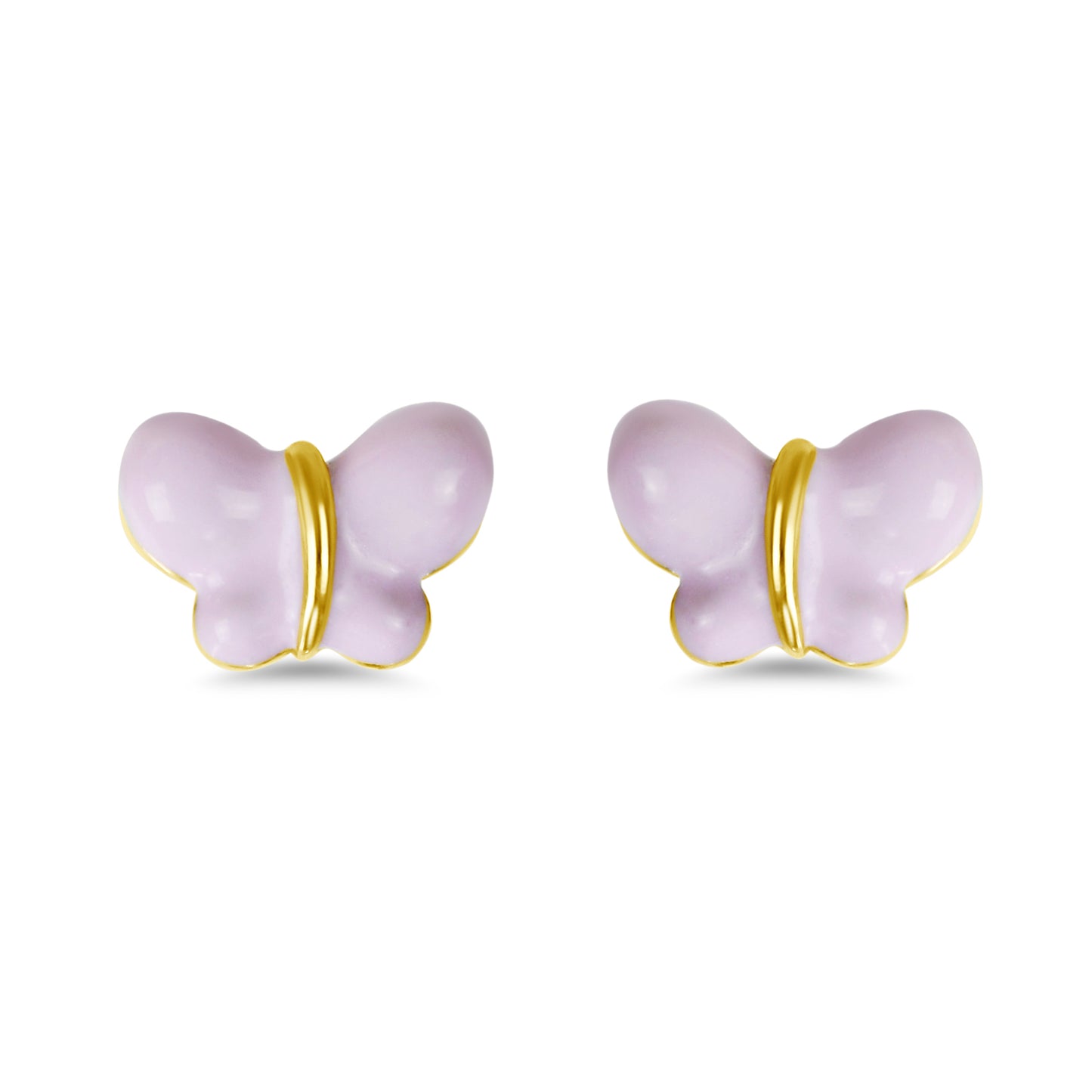 14k Enamel Butterfly Post Earring