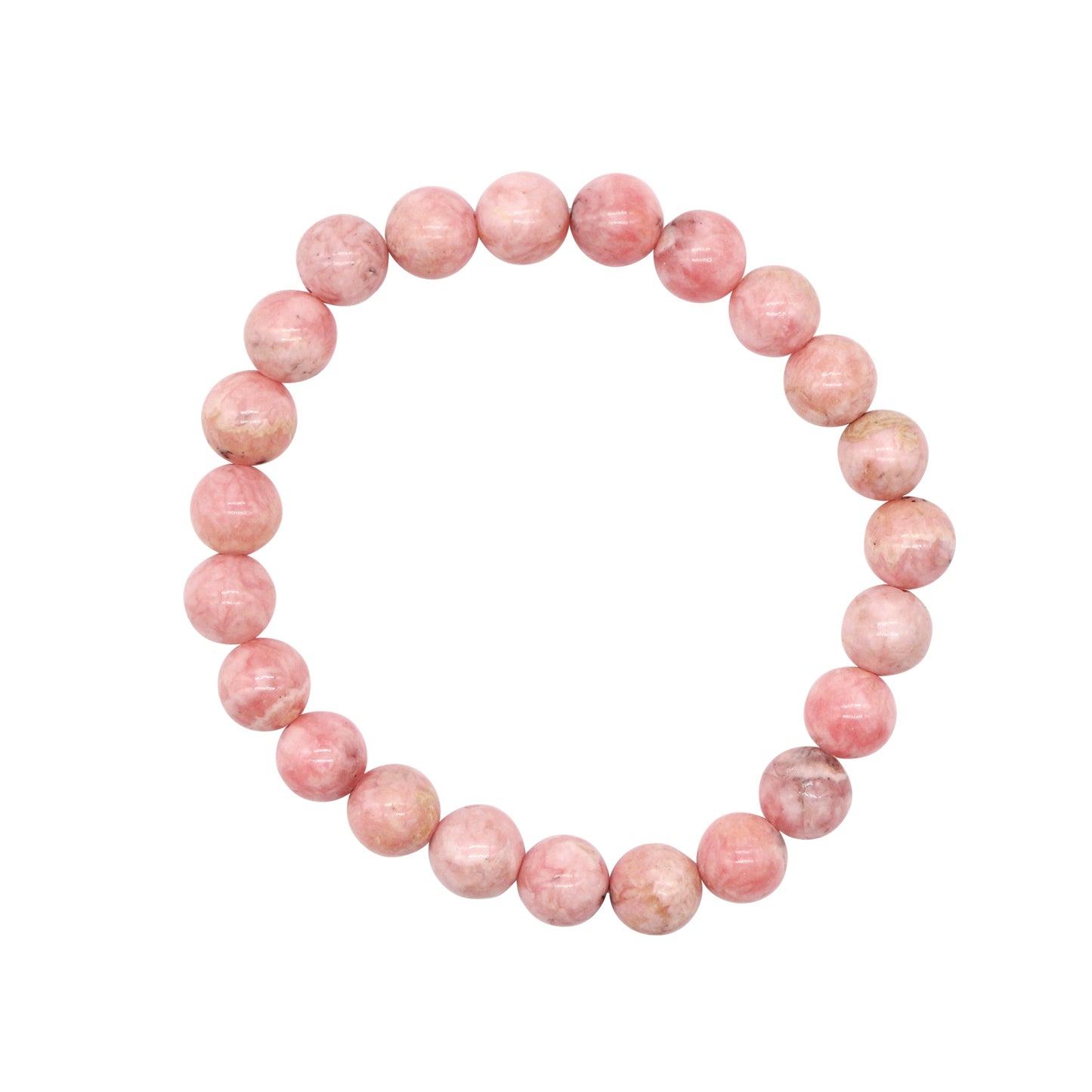 Pink Bubble Gum Rhodochrosite Stretch Bracelet 8-12mm