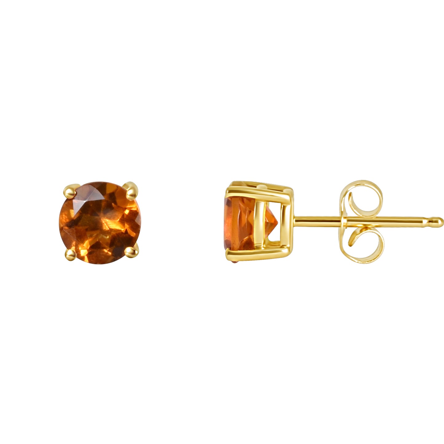 14k Citrine Stud Earrings