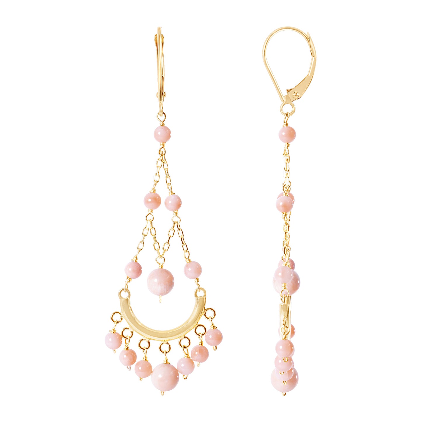 14K Gold Sarah Coral Earrings