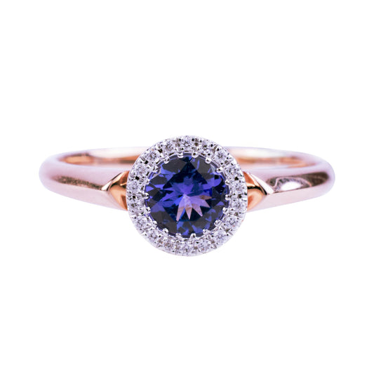 14k Tanzanite Vs Diamond Ring