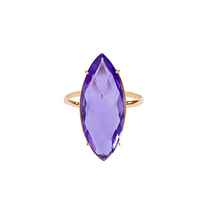 14k Amethyst Marquise Shape Ring