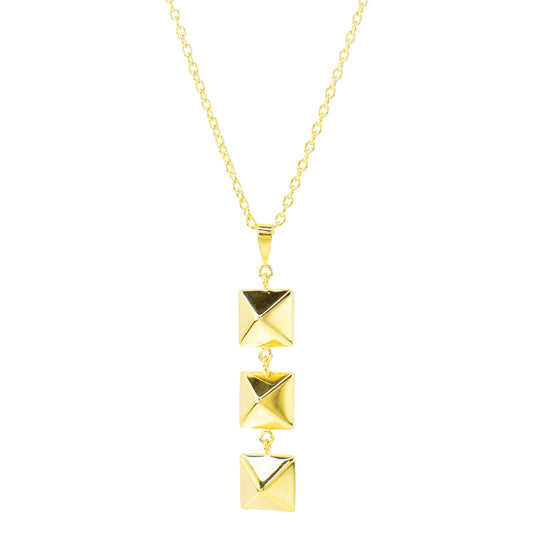 Séchic 14k Pyramids Pendant Necklace 18"