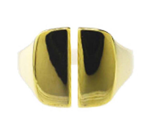 14k Square Cushion Signet Open Ring