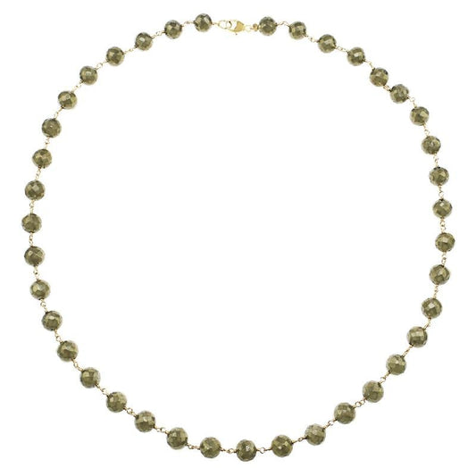 14k Pyrite Necklace 17" freeshipping - Jewelmak Shop