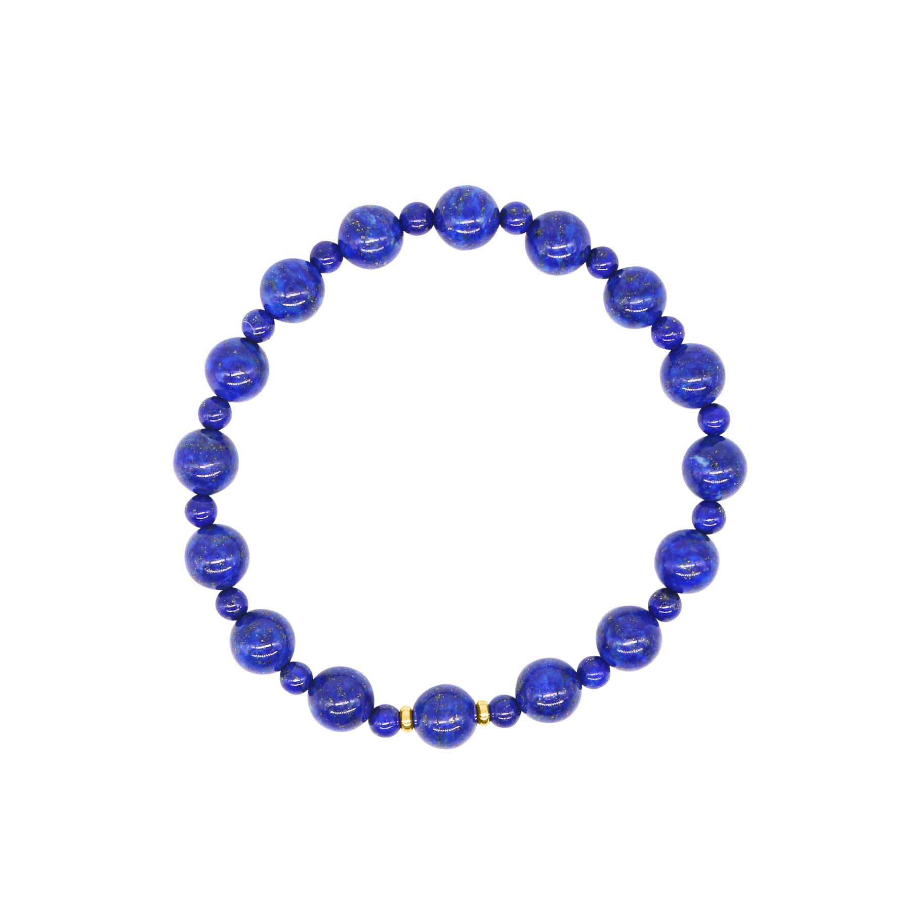 14k Lapis Stretch Bracelet 7.5" freeshipping - Jewelmak Shop