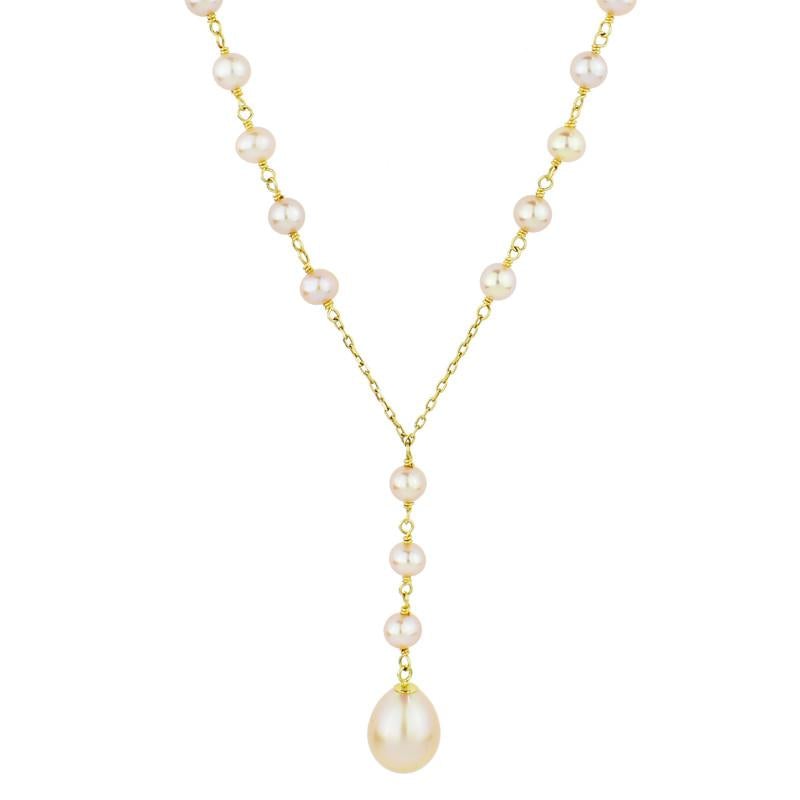 14k Natural Pink Pear 18" freeshipping - Jewelmak Shop