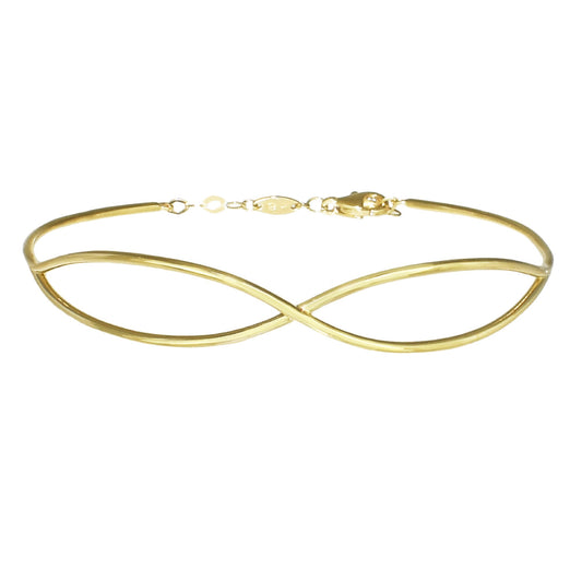 SéChic 14k Wire Intertwined Bangle with Lobster Closure Jewelmak Shop