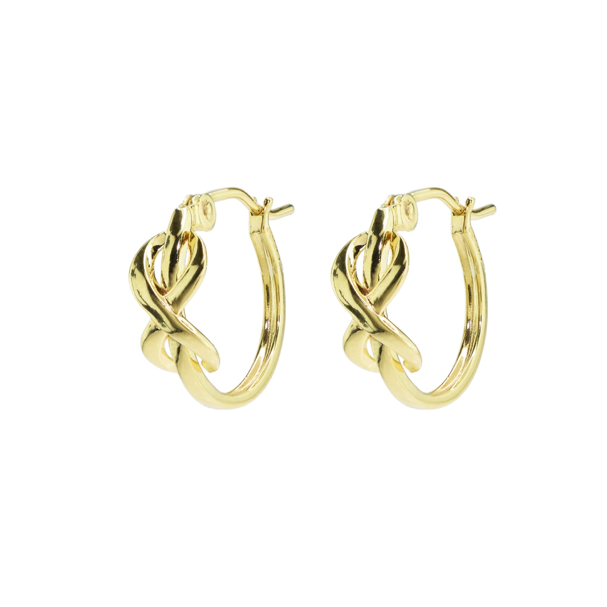 SéChic 14k 14mm Hoop Through Infinity Earrings Jewelmak Shop