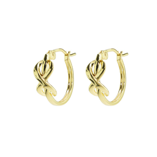 SéChic 14k 14mm Hoop Through Infinity Earrings Jewelmak Shop