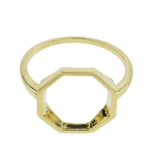 Séchic 14k Hollow Octagon Centered Ring