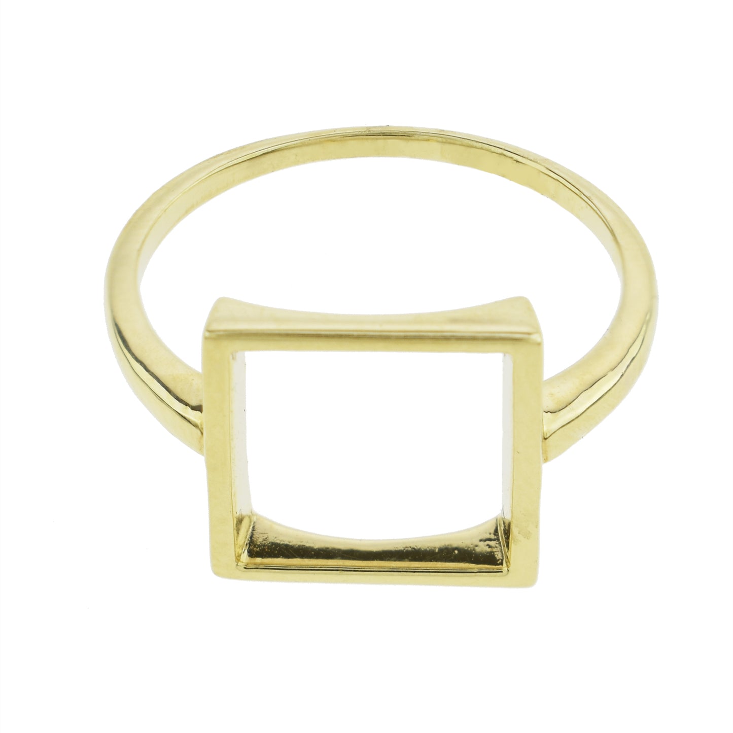 Séchic 14k Open Space Square Gold Ring